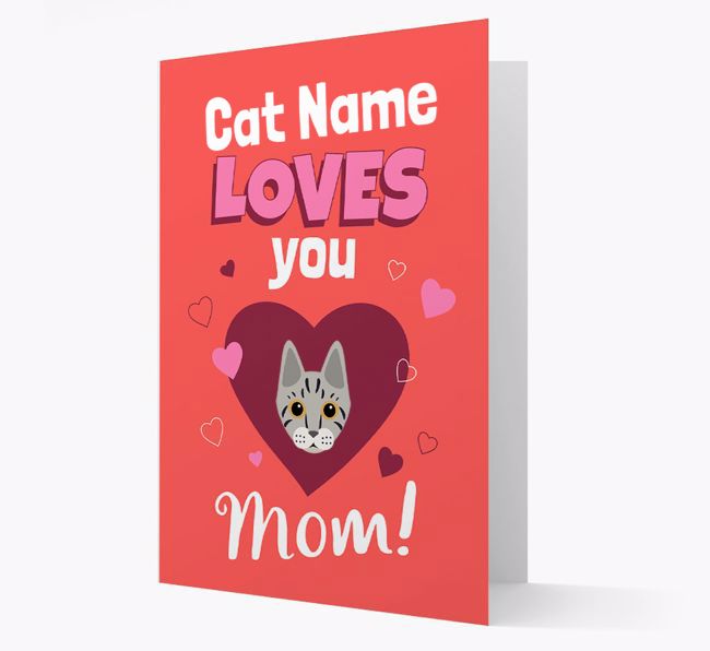 'Loves You Mom' - Personalized {breedCommonName} Card